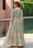 Light green net embroidered long anarkali suit  1641